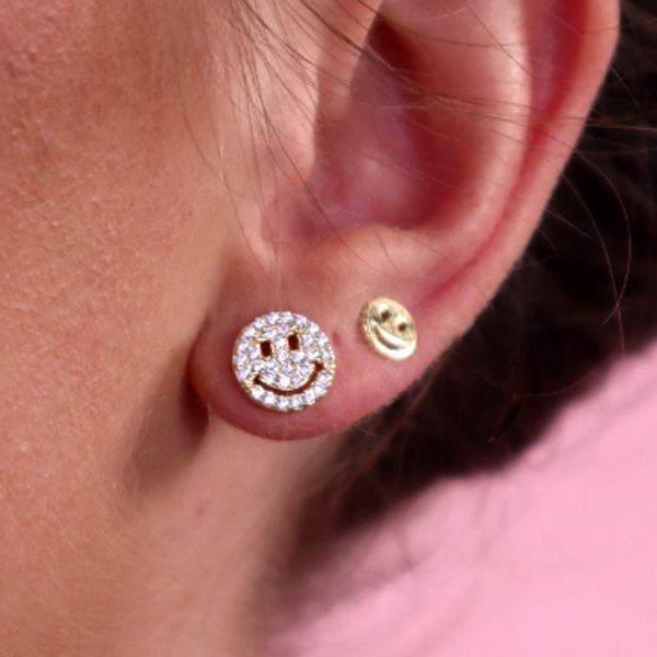 Sparkling Smiley Earrings